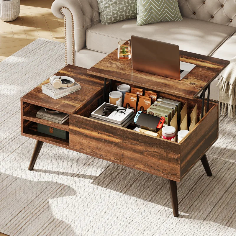 Eoghan Modern Lift-Top Coffee Table with Storage Compartment