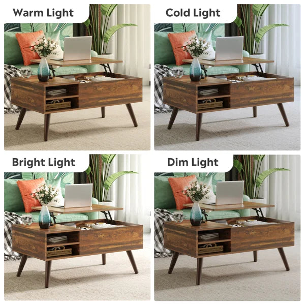 Eoghan Modern Lift-Top Coffee Table with Storage Compartment